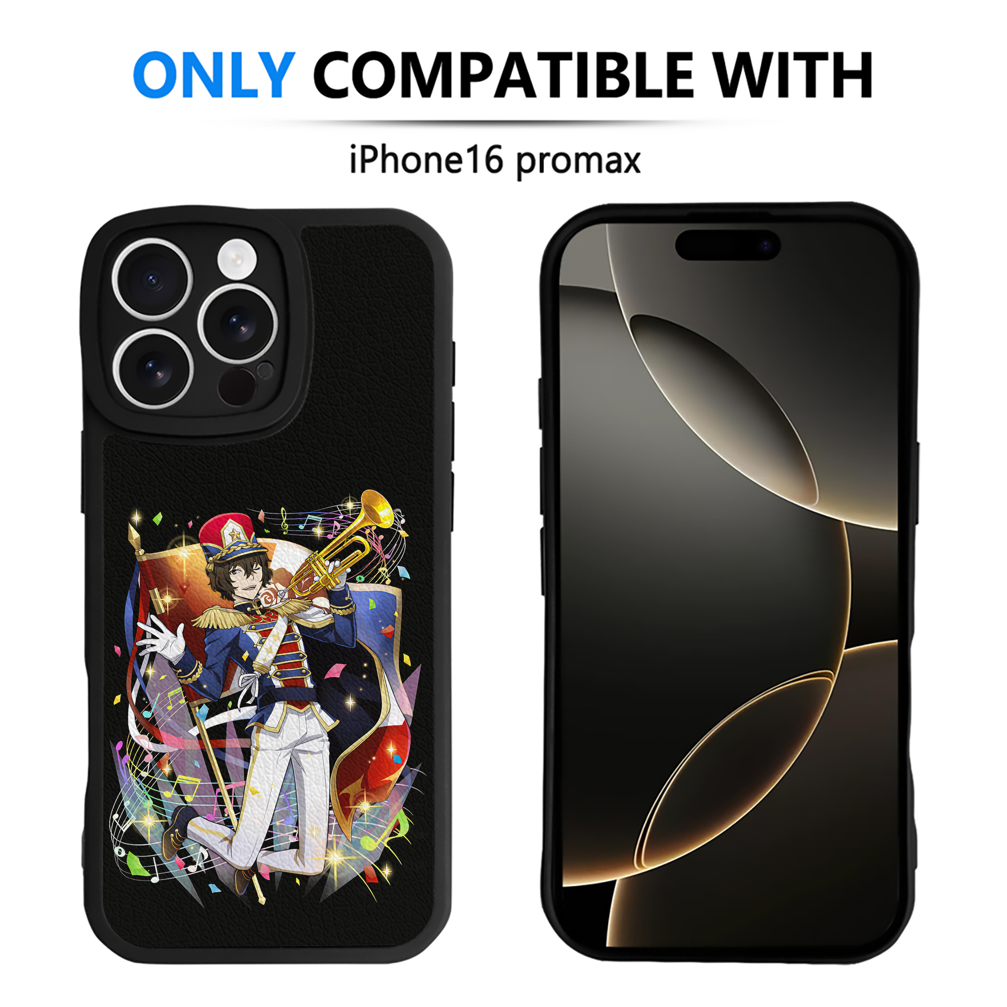 （画像用） 文豪ストレイドッグス Bungo Stray Dogs 【iPhone 16シリーズ対応】シリコンスマホケース（レザー調） 材質：シリコン